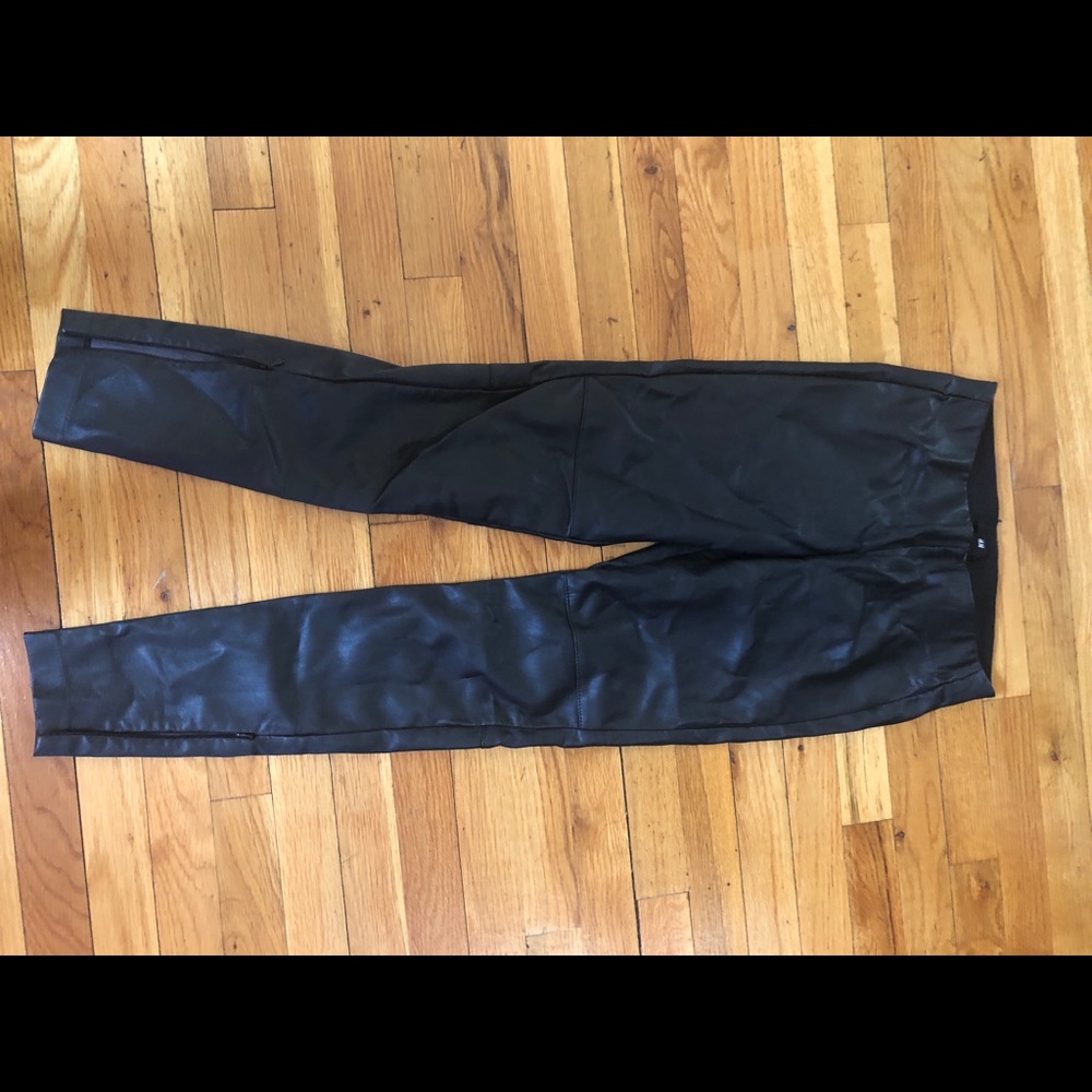H&M faux leather pants women’s 6